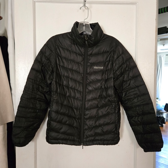 Marmot Puffer Duck Down Zip Up 600 Fill Black - Size S/P - Picture 4 of 5